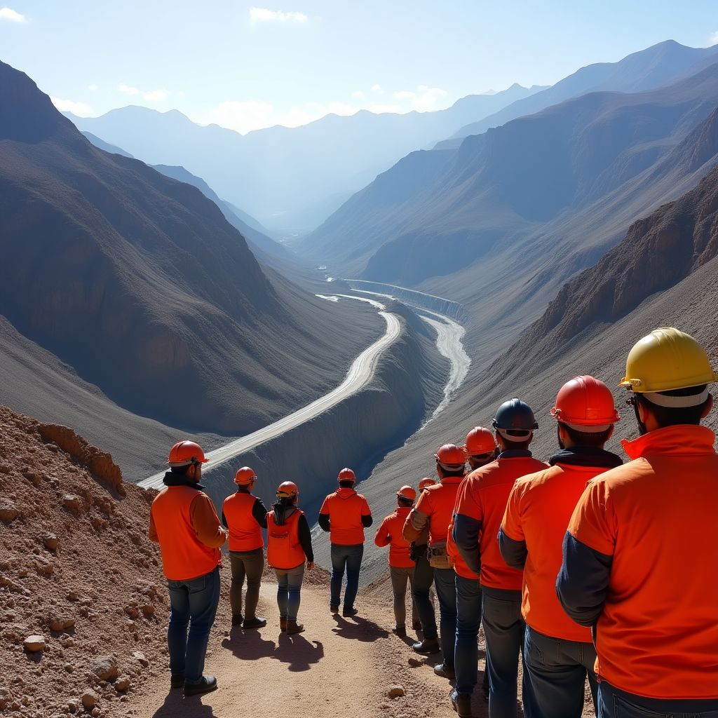 Visita a mina de cobre en San Juan